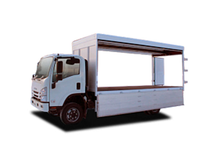 ISUZU ELF 7.5 4x4 Промтоварный фургон с трехсторонней загрузкой